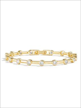 14K Gold Filled Tennis Bracelet Bezel CZ 6.5 Inch Women